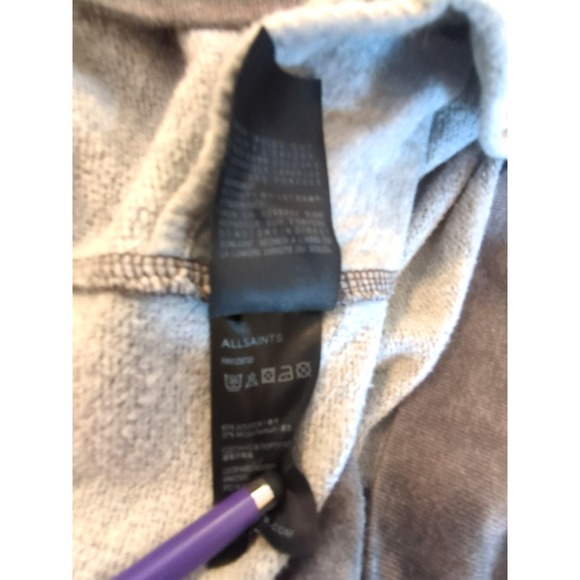 All Saints Leopard Ridley Hoodie Women US 8 Portugal Cotton Model Boho Easy Chic - Picture 10 of 12